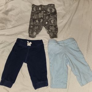3 PC Set Newborn Pants Boys Unisex Bundle Lot $7